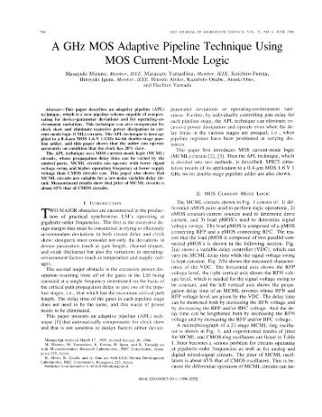 A GHz MOS Adaptive Pipeline Technique Using MOS Current-Mode ...