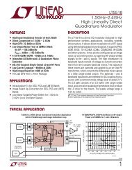 LT5518 - 1.5GHz - 2.4GHz High Linearity Direct Quadrature Modulator