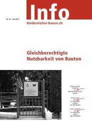 Info - Schweizerische Fachstelle für behindertengerechtes Bauen