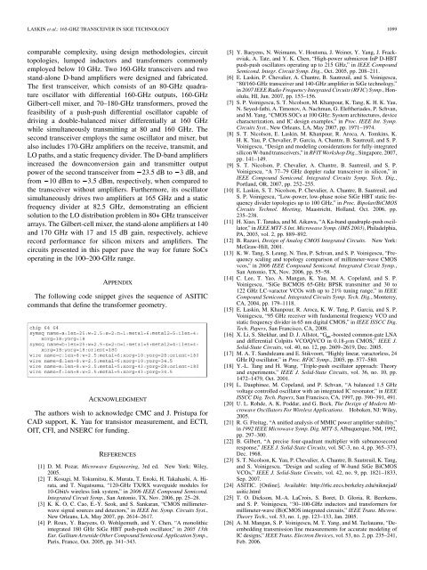 165-GHz Transceiver in SiGe Technology - Computer Engineering ...