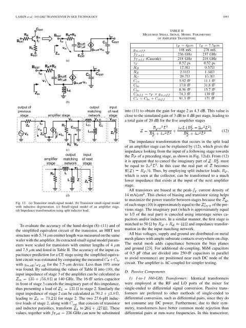 165-GHz Transceiver in SiGe Technology - Computer Engineering ...