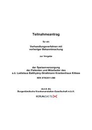 Teilnahmeantrag - Burgenländische Krankenanstalten GesmbH