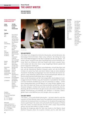 THE GHOST WRITER - Berlinale