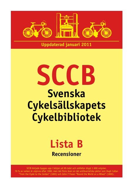 SCCB:s Lista B - Svenska cykelsällskapet