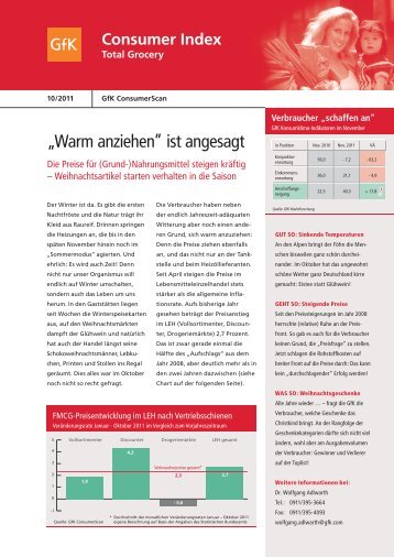 Consumer Index - GfK Panel Services Deutschland