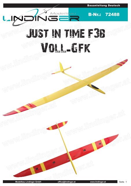 Just in time f3b Voll-Gfk - Modellbau Lindinger Onlineshop