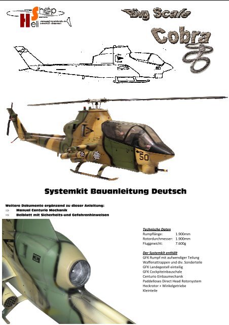 Einpassen der Mechanik - Heli Shop