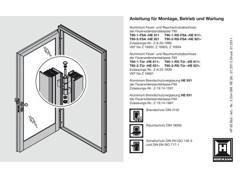 Anleitung für Montage, Betrieb und Wartung - Hörmann