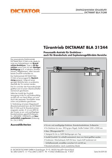 Türantrieb DICTAMAT BLA 31244 - Dictator
