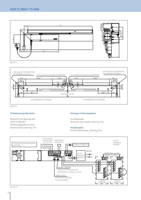 GEZE TS 5000 RFS Obentürschließer für 1-flügelige Türen, mit ...