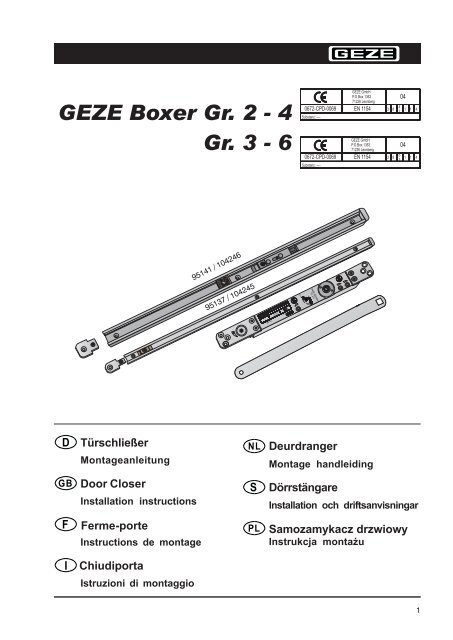 GEZE Boxer Gr. 2 - 4 Gr. 3