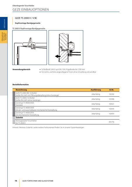 Einbauinformation GEZE - Jotec24