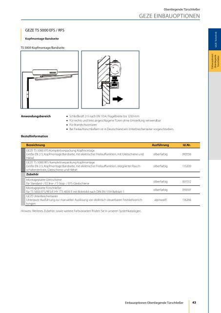 Einbauinformation GEZE - Jotec24