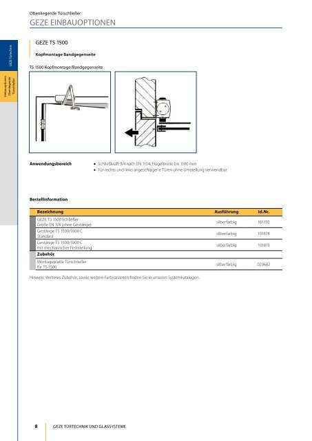 Einbauinformation GEZE - Jotec24