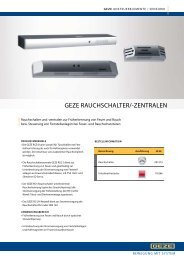 GEZE raUchSchalTEr/-ZENTralEN - Peter Lagler