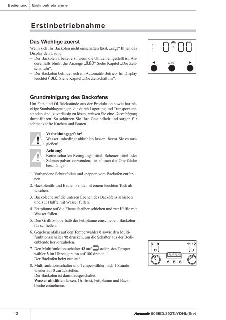 Backofen und Zeitschaltuhr - Baur