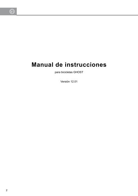 Manual de instrucciones - Ghost Bikes