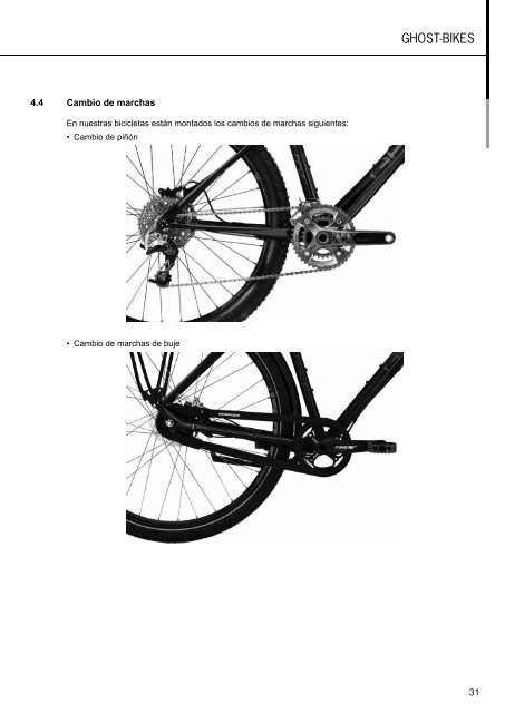 Manual de instrucciones - Ghost Bikes