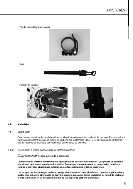 Manual de instrucciones - Ghost Bikes