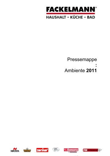 Pressemappe : Ambiente 2011 - Fackelmann