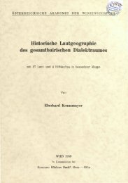 Historische Lautgeographie des gesamtbairischen Dialektraumes