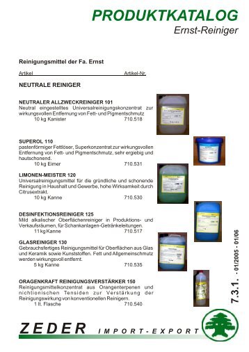 produktkatalog 7.3.1. - Zeder GmbH
