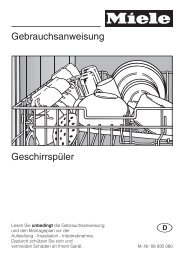 Gebrauchsanweisung Geschirrspüler - Miele