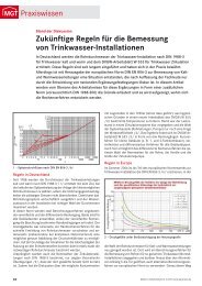 Zukünftige Regeln für die Bemessung von Trinkwasser-Installationen