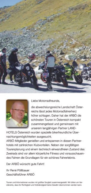Motorradtouren in Österreich 2012 - Arbö