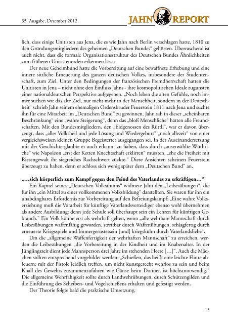 jahn report jahn report - Friedrich-Ludwig-Jahn-Gesellschaft