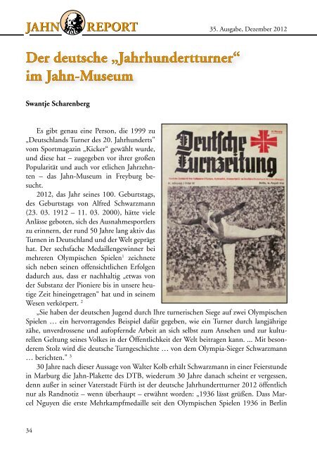 jahn report jahn report - Friedrich-Ludwig-Jahn-Gesellschaft