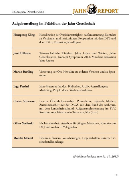 jahn report jahn report - Friedrich-Ludwig-Jahn-Gesellschaft