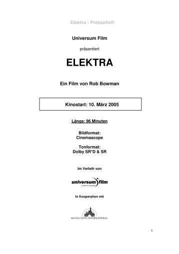 ELEKTRA Ein Film von Rob Bowman Kinostart: 10. März 2005