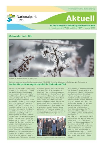 Newsletter Januar 2010 - Nationalpark Eifel