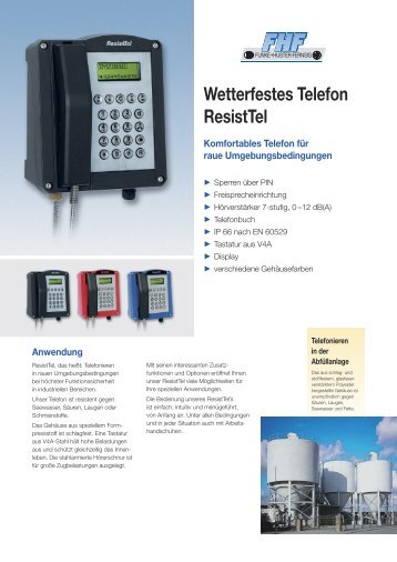 Wetterfestes Telefon ResistTel - bei FHF, Funke Huster Fernsig GmbH