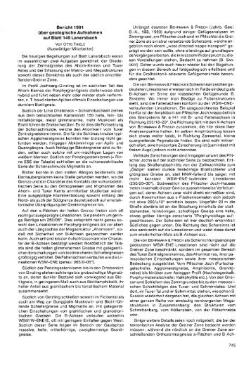 Bericht 1991 über geologische Aufnahmen auf Blatt 149 Lanersbach