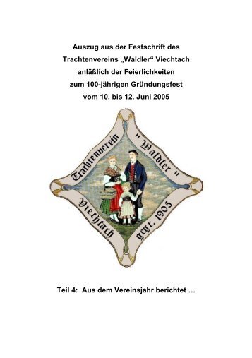 Volksfesteinzug - Trachtenverein "Waldler" Viechtach