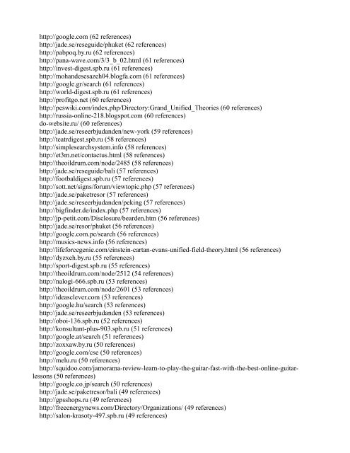 Referring URLs: AIAS (Accesses Through 23:39 ... - Dr. Myron Evans