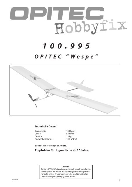 OPITEC “Wespe” 100.995