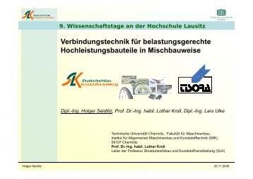 Thermomechanisches Ausformfügen (TAF) - Hochschule Lausitz