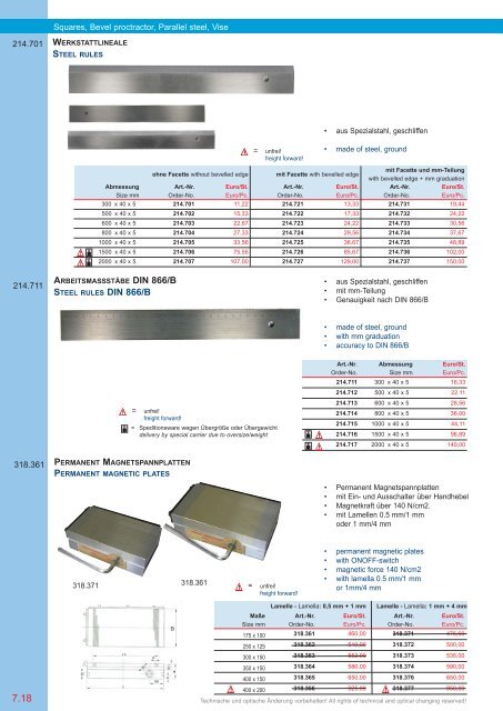 PRÄZISIONS-MESSZEUGE MEASURING INSTRUMENTS - Gimex