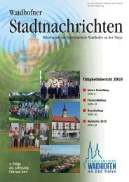 Liebe Waidhofnerinnen und Waidhofner! - Waidhofen an der Thaya