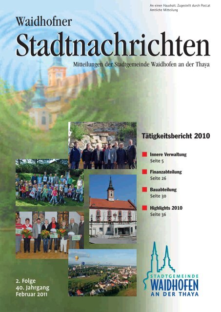 Liebe Waidhofnerinnen und Waidhofner! - Waidhofen an der Thaya