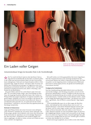 Ein Laden voller Geigen - Collegium musicum Nürnberg