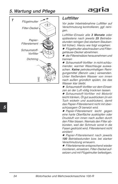 Betriebsanleitung für agria - DENNIG KFZ GmbH & Co. KG