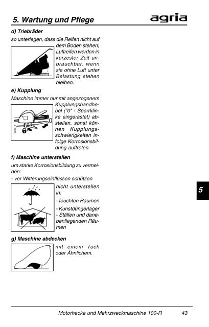 Betriebsanleitung für agria - DENNIG KFZ GmbH & Co. KG