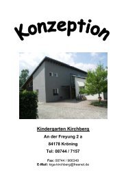 Kindergarten Kirchberg An der Freyung 2 a 84178 Kröning Tel