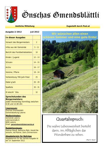 Ausgabe 2/2012 - Gemeinde Laterns