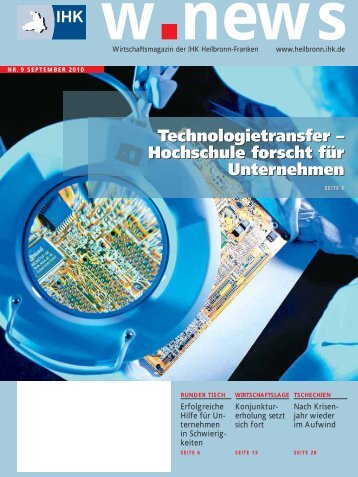 Technologietransfer – Hochschule forscht für ... - w.news