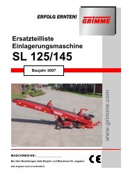 Ersatzteilliste Einlagerungsmaschine SL 125/145 Baujahr 2007 ...